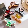 Elegant Retro Heart Hair Claw Clip In Stylish Acetate For Fashionable Women