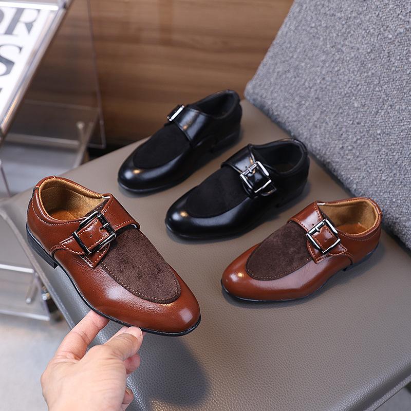 Frühling Herbst Neu Kinder Formell Student Britischer Stil Performance Schuh Vielseitig Spitze Lässig Schuh Jungen Kinder PU Leder Schuh