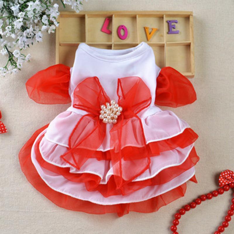 Cute Flower Pet Dress for Dogs Cats Cozy Summer Puppy Skirt Pet Dress Sundress Princess Party Small Dog Skirt Outfit Dog Clothes