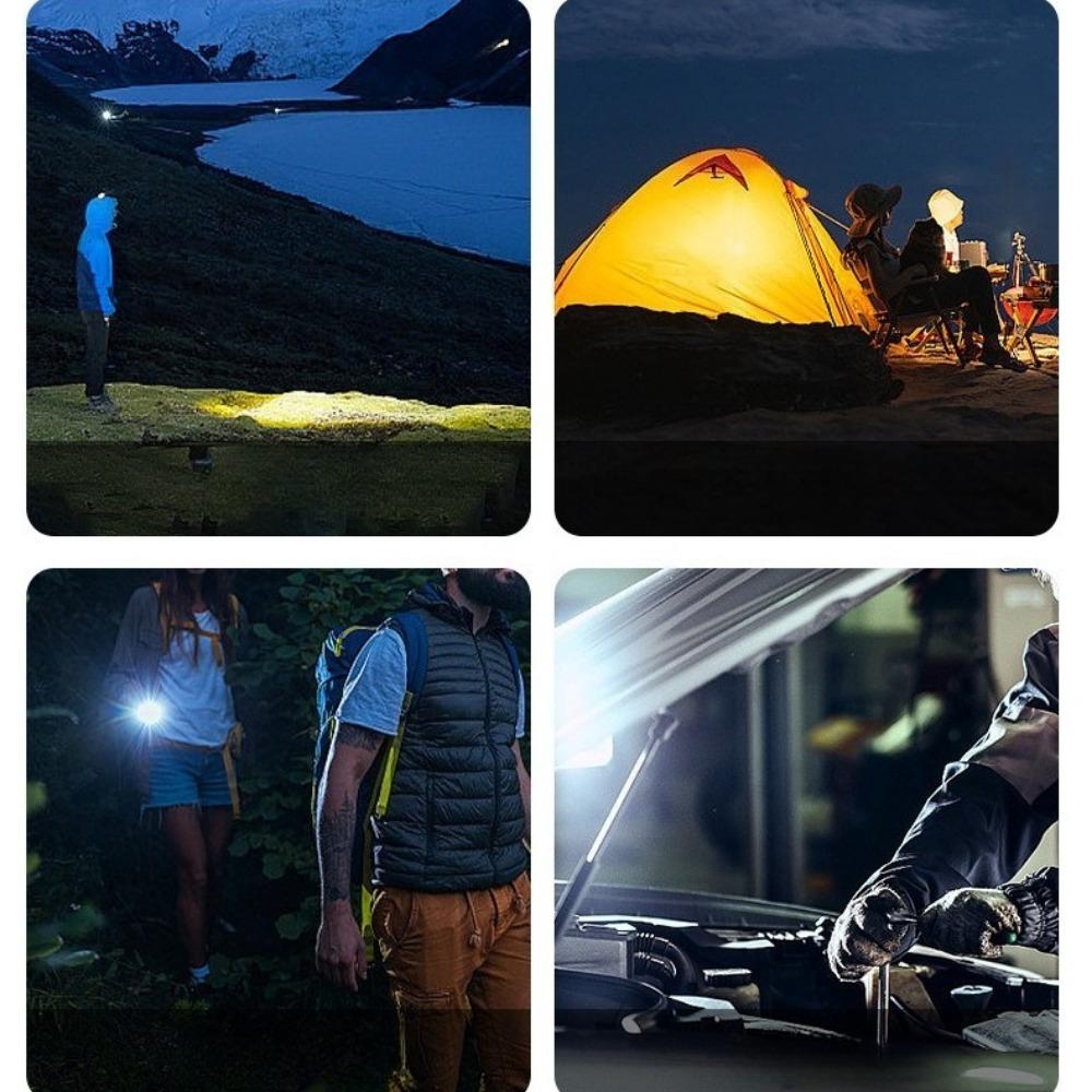 Ultra Thin Flashlight, High Brightness Magnetic Pen Clip, Dual Light Source, 5 Modes, Aluminum Alloy Material Suitable for Outdoor, Emergency