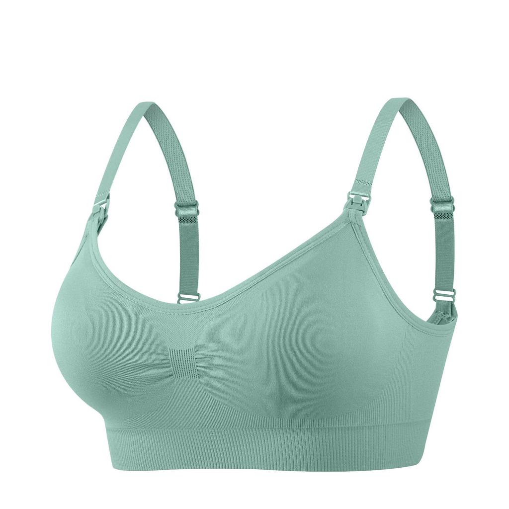 Wireless Front Buckle Plus Size Maternity Nursing Bra For Women Postpartum Breastfeeding