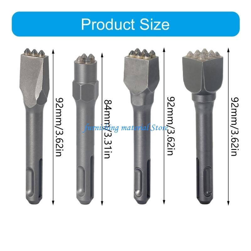 Y5GD Chiseling Hammers Bit Featuring Multiple Tooth Option 3/4/6/9 Teeth for Concrete Surfaces Treatments