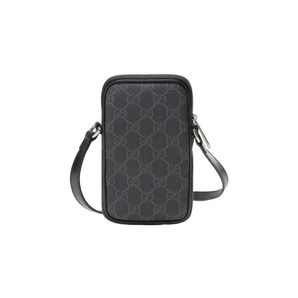 Gucci Klasická Mini Taška Přes Rameno z Plátna a Kůže Pánská Taška Přes Rameno Černá 700959-92TCF-1000