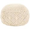 Handmade Macrame Pouf 45 X 30 Cm Cotton