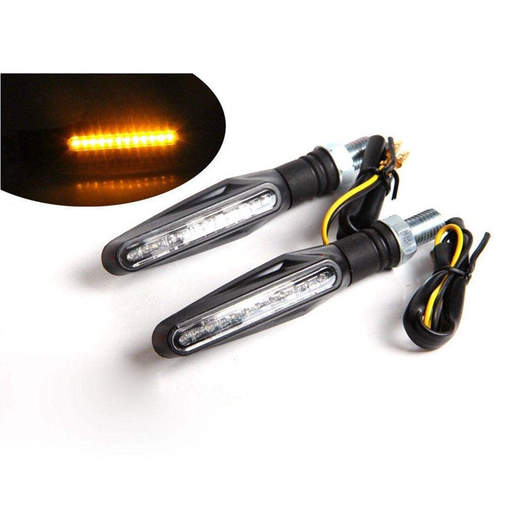 1/2/4pc LED Motorcycle Turn Signals Light Tail Flasher Blinker IP68 Waterproof Indicator Blinker Rear Lights Lamp Accessories