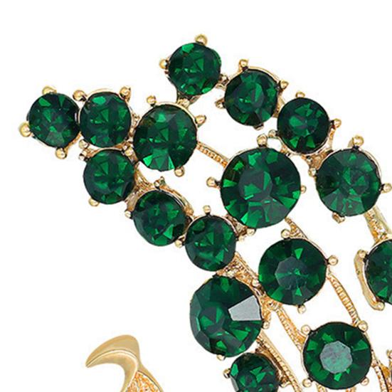 Women Brooch Faux Crystal Decor Anti-slip Wear-resistant Suit Coat Collar Hat Scarf Decoration Clothes Pin Prom Party Garment Jewelry