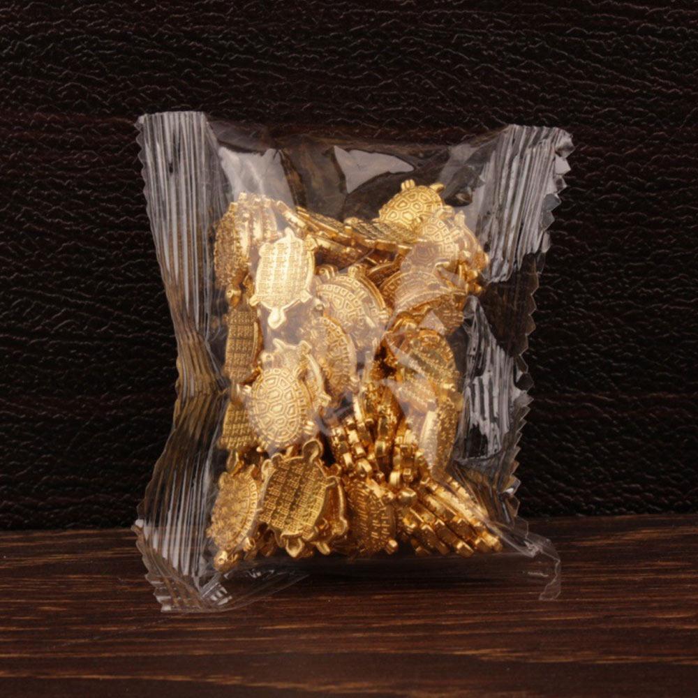 100PCS Gold Miniature Gold Ingots Luck Charms Dollhouse Accessories  Desktop Ornament