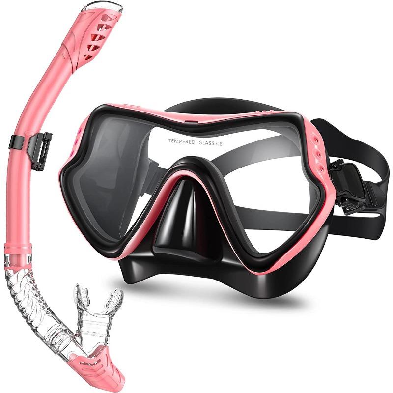 Diving Goggle Snorkeling Dibble Snorkel Set Men and Women Large Frame Silicone Mask Swimming Snorkeling Mask Diving Glasses