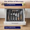Adjustable Cutlery Tray Plastic Drawer Organizer Tray Kitchen Utensils Storage Box for Restaurant Tableware Flatware Multi-Use Bedroom Bathroom And
