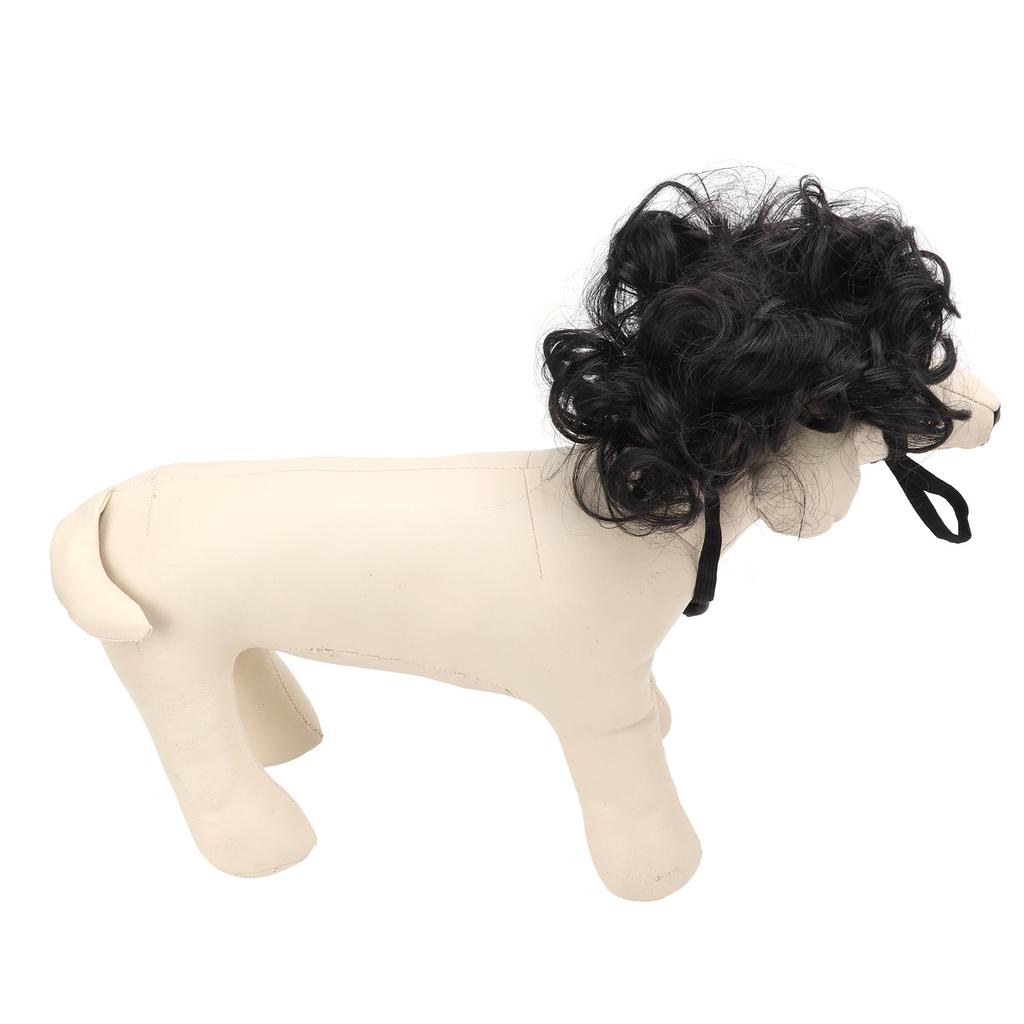 Pet Wig Elastic Band Washable Dog Cosplay Wig for Small Medium Large Dogs Cats