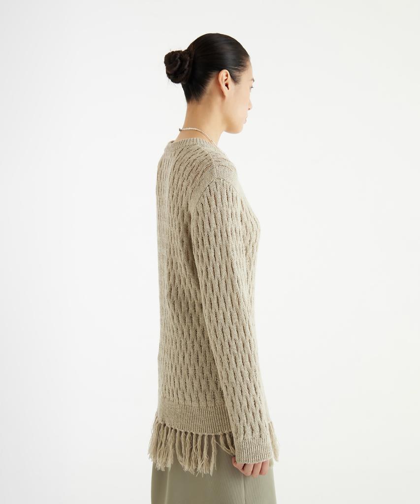 YOUTH Tassel Crewneck Knit Top - Sage Green