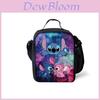 Stitch Lunch Bag With Polyester Material For School Daily Use And Lightweight Carrying