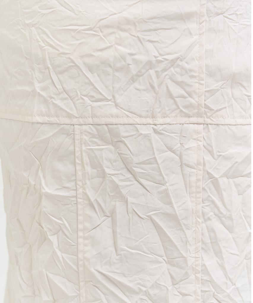 Editeom Crinkle Split Skirt - Ivory