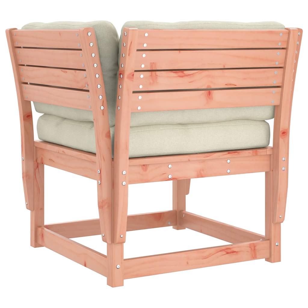 Garden Sofa with Armrests and Cushions Solid Douglas Fir Wood