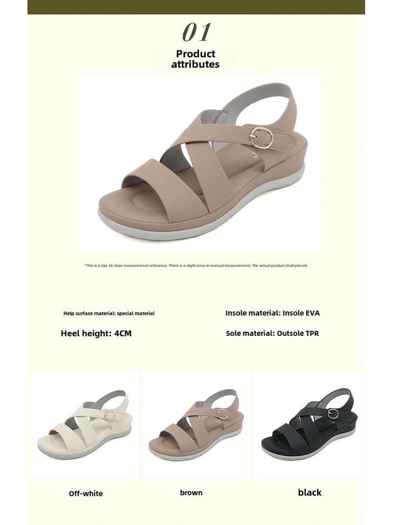Women's Summer 2025 Sweet Sandals: Plus Size, Thick Sole, Fashionable Beach Sandals