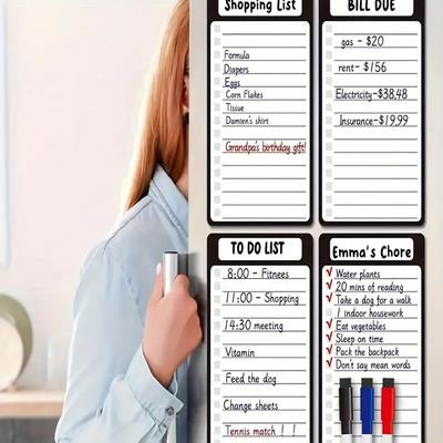 Magnetic Shopping List Pad Clear Printing To Do Appointment Reminders Menus Planner Note Pad Fridge