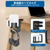 Drink Holder Table Headphone Holder Under Desk Headset Holder 360 Degree Rotating Headphone Stand Detachable Cup Holder Organizer Drink Holder Table