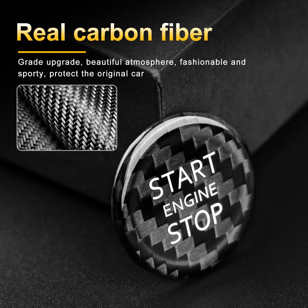 Real Carbon Fiber Start Stop Button Cover For Nissan Sentra Teana 2020-2022 2023 Engine Ignition Switch Car Interior Accessories