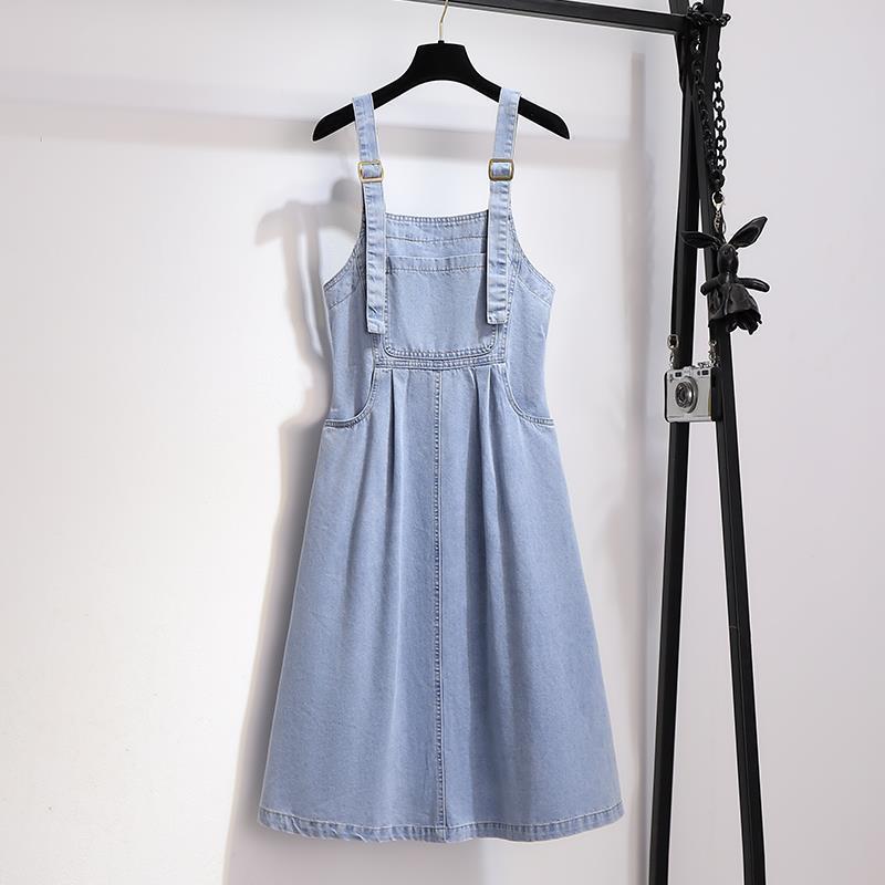 Women's Petites French Doll Collar Denim Overall Skirt - Unique Spring 2026 Fashion