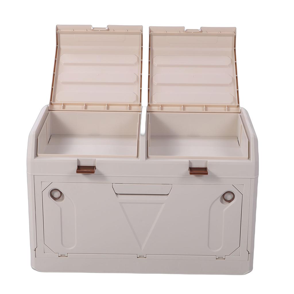 Outdoor Storage Box 2 Tier Large Capacity Foldable Stackable Water Proof Dust Proof Camping Storage Bin for Picnic