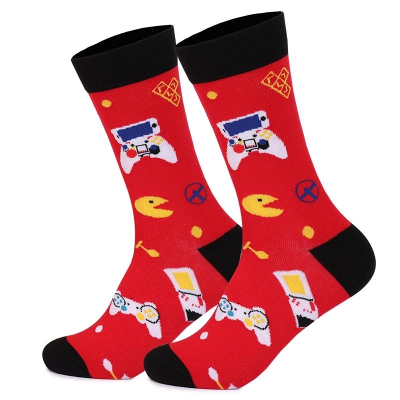 1 Pair Novelty Pattern Warm Stockings Autumn Winter Cozy Crew Socks Warm Socks Cotton Middle Tube Socks Men Women Gifts