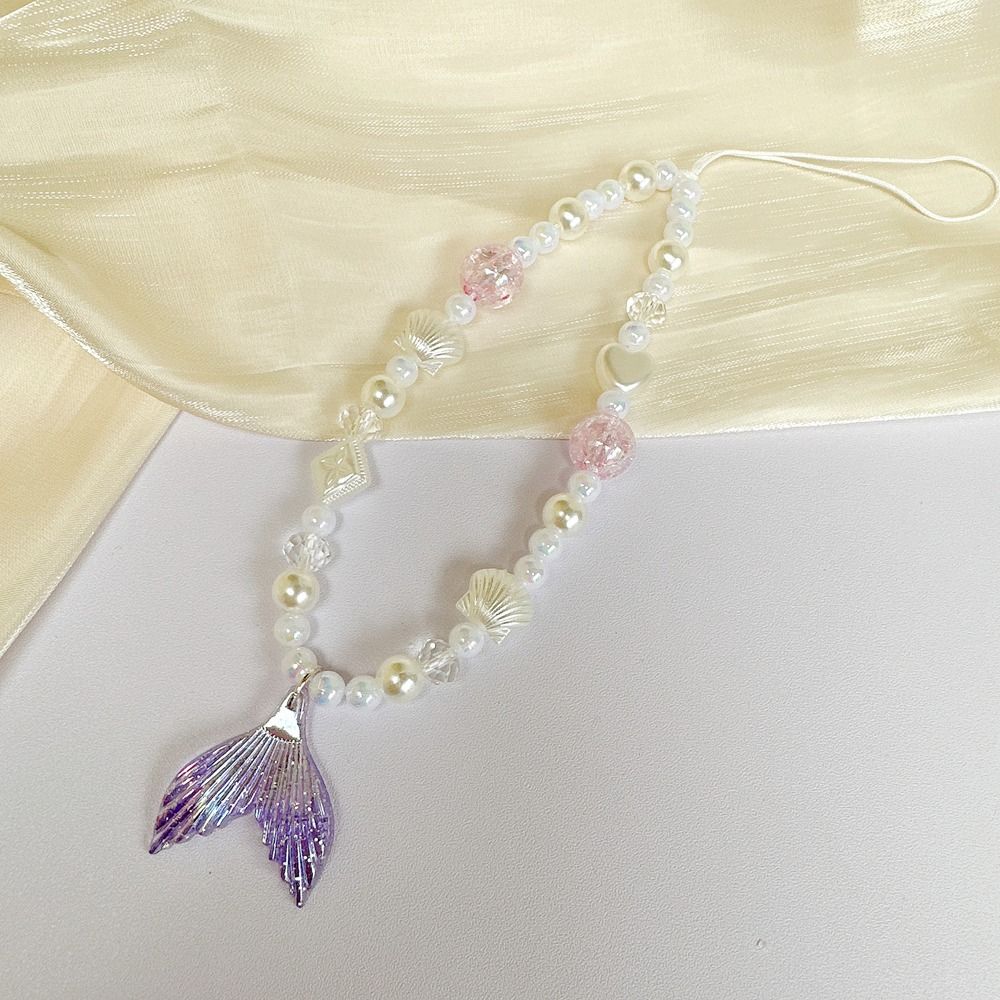 

Shell Bead Phone Chain Pearl Cell Phone Strap Mobile Phone Lanyard Telephone Decor style 4