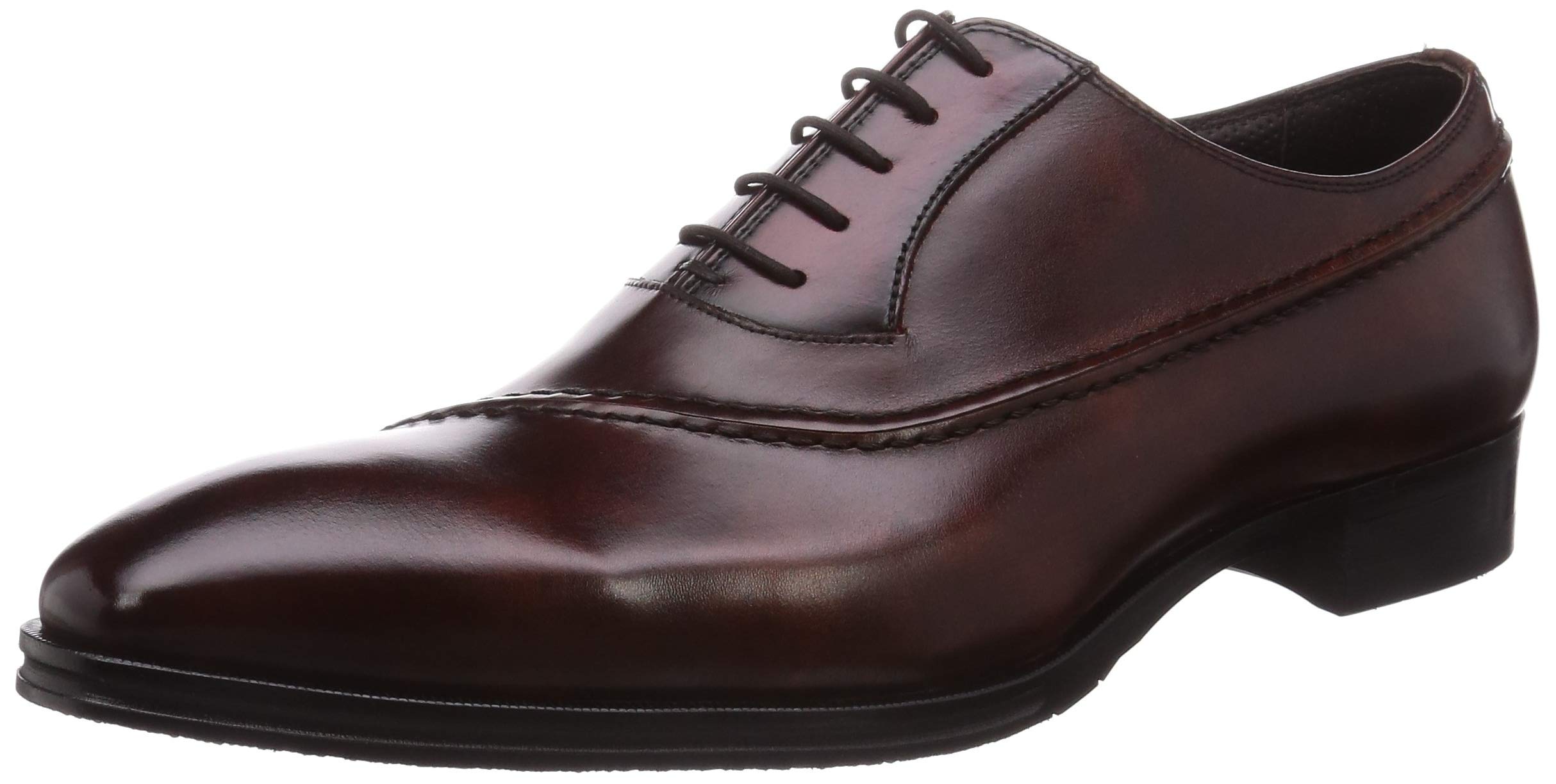 

Madras Men s Lace-Up Elegant Business Shoes, M419, Dark Brown-Red, Size 24.5cm, 2.5E