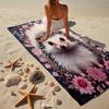 Autumnal Hedgehog Family Beach Towel, Super Soft Microfiber, Gift for Her/Him, Birthday, for Pool, Beach, Travel, Home Decor Fan Gifts