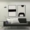 Minimalistický černý šedý obraz Canvas Print Severský nástěnný umělecký plakát Abstraktní estetický obrázek pro obývací pokoj Domácí dekorace Cuadros