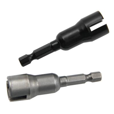 Couleur naturelle 65mm douille cannelée manche hexagonal tournevis électrique clé à douille clé à douille trou papillon noir outil