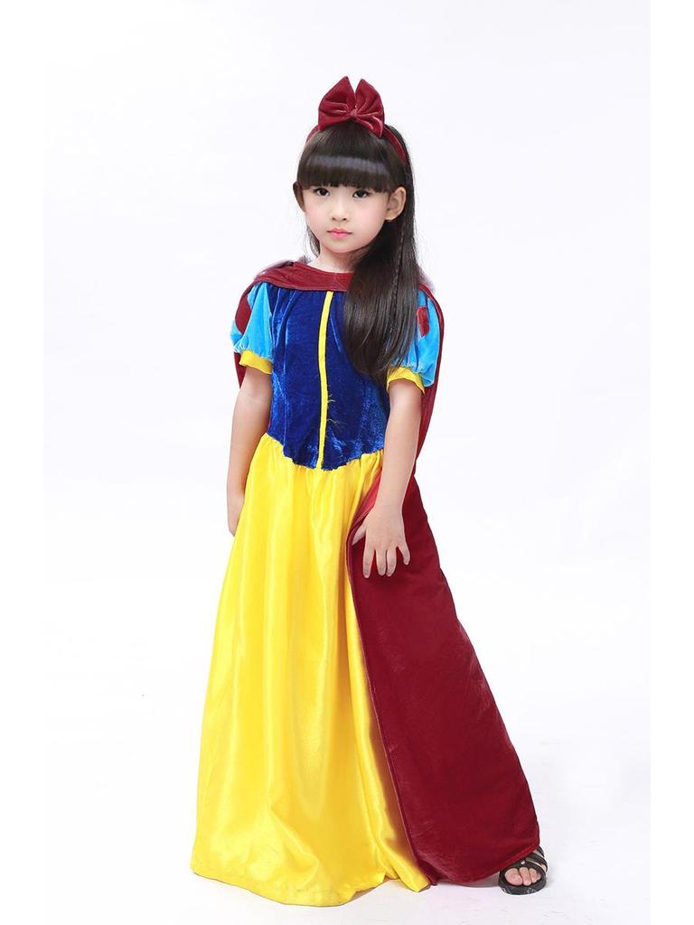 Conjunto de Fantasia de Capa da Branca de Neve: Tamanhos para Adultos e Crianças para Apresentação de Palco