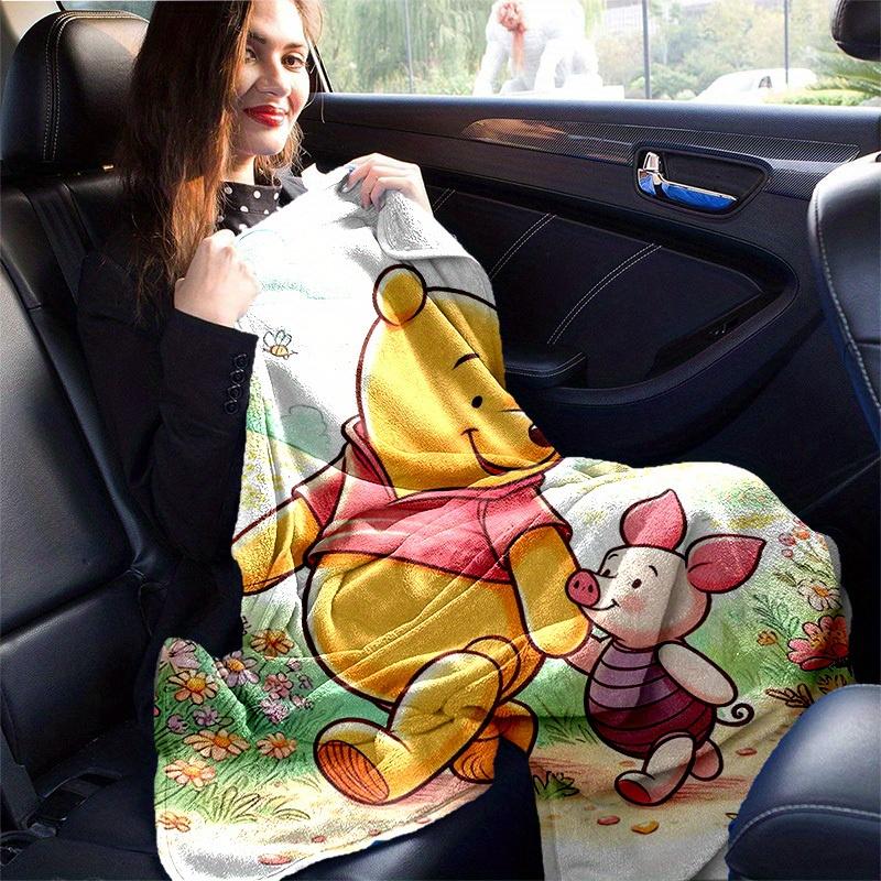1pc Cartoon Winnie The Pooh And Piglet Blanket, Soft Warm Throw Blankets For Bed Couch Sofa, Home Decor Gift For Friends and Family, All Sea