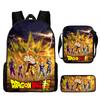 Primary And Secondary School Students Dragonball Schoolbag Three-Piece Cartoon Animation Backpack