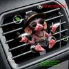 2D Flat, 2-pack Cute Hip-hop Monkey Car Air Vent Freshener Clips, Acrylic Aroma Diffuser with Pad, Stylish Car Interior,no Fragrance Is Included
