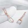 Trend Long Dangle Earrings For Women Fashion  Rose Gold Color Natural Zircon Accessories Daily Fine Jewelry