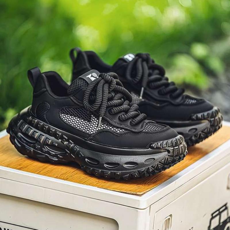 Men's Spring Shoes Tire Sole Mesh Height-enhancing Dad Shoes Summer Versatile Casual Sports Shoes
