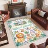 Animals Theme Crystal Velvet Floor Rug Personalized Custom Name Text Warm Carpet Home Decoration