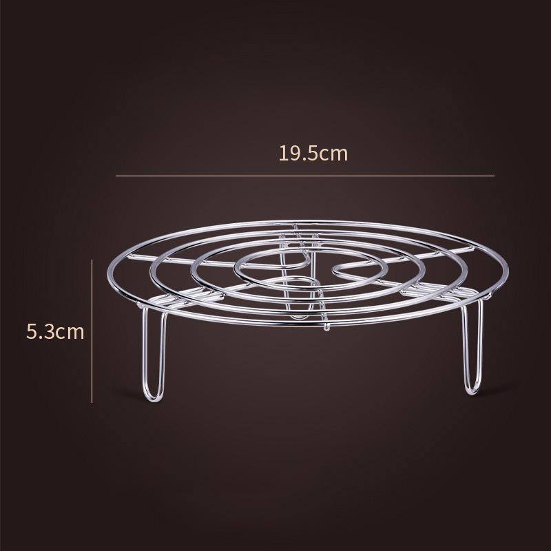 304 Rustfritt Stål Dampskinnstativ Dumplings Egg Mat Dampingbrett Rundt Kokekar Riskokere Airfryer Stativ Kjøkkenutstyr