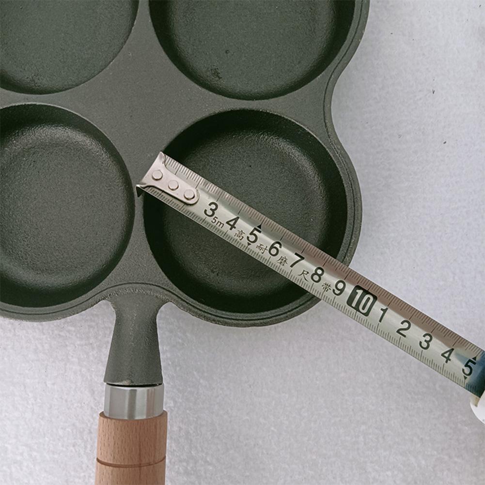 4-Loch Frühstücksburger Eier Pfannkuchen Maker Antihaft Omelettpfanne Multifunktionale Hamburger Steak Pfanne für Gasherd Induktionskochfeld