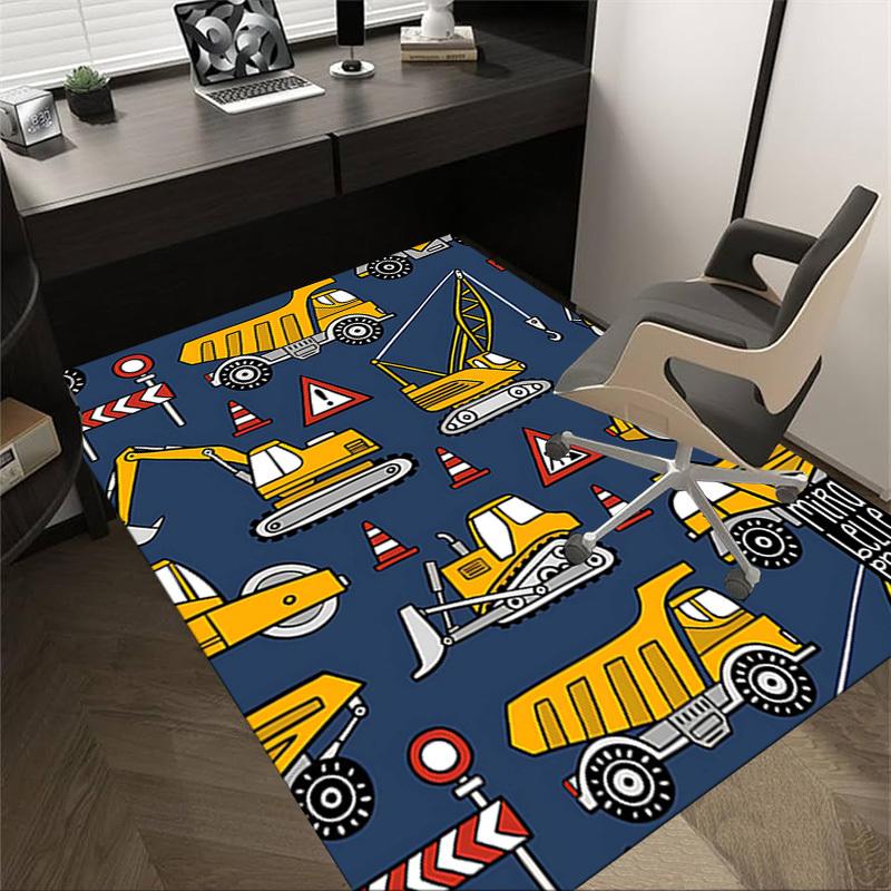 

1PC construction vehicles Extra Large Non-Slip Floor carpet, Office, family, bedroom, Studio - Large Area Rug Indoor Rugs, Vibrant Colors-W246 60cm by 90cm