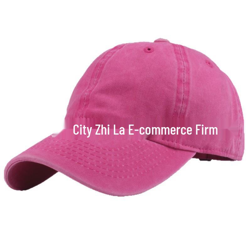 Solid Color Distressed Washed Baseball Cap - Minimalist Casual Hip Hop Style