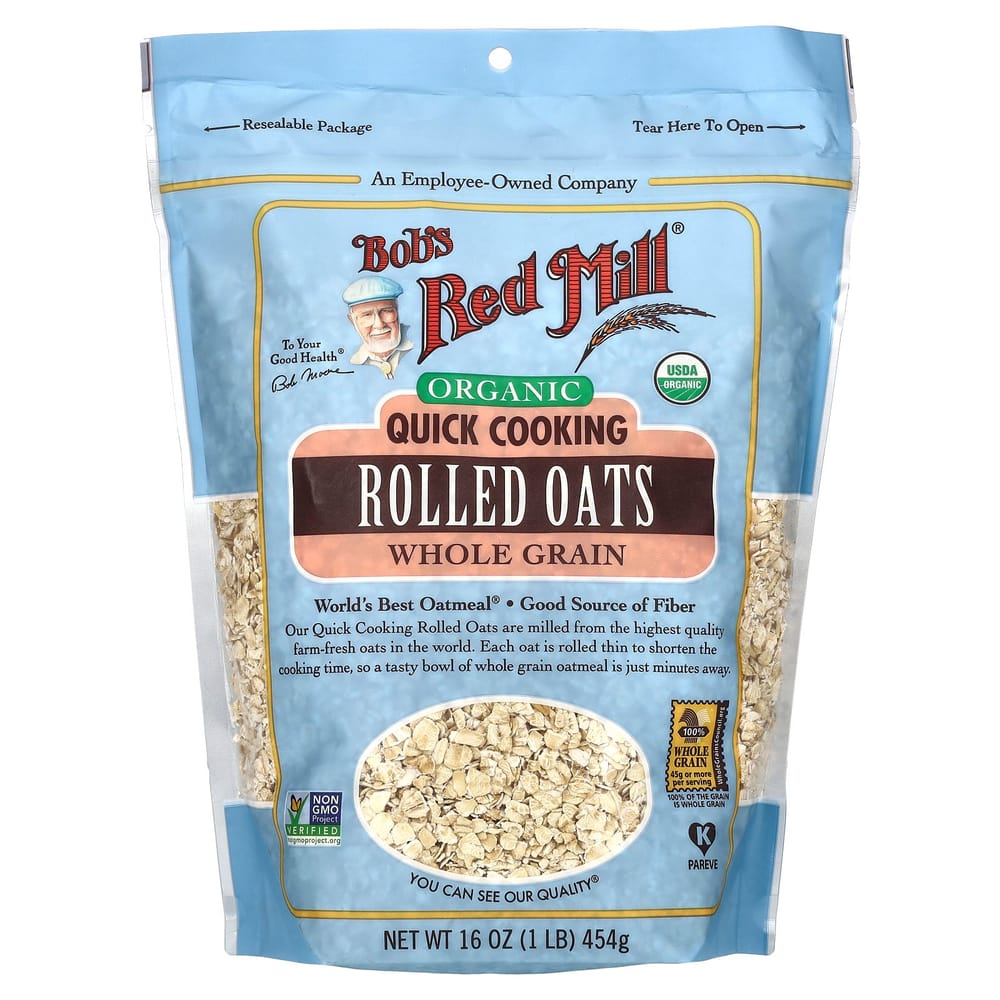 Bob s Red Mill Quick Cooking Rolled Oats Whole Grain 454g (16oz)