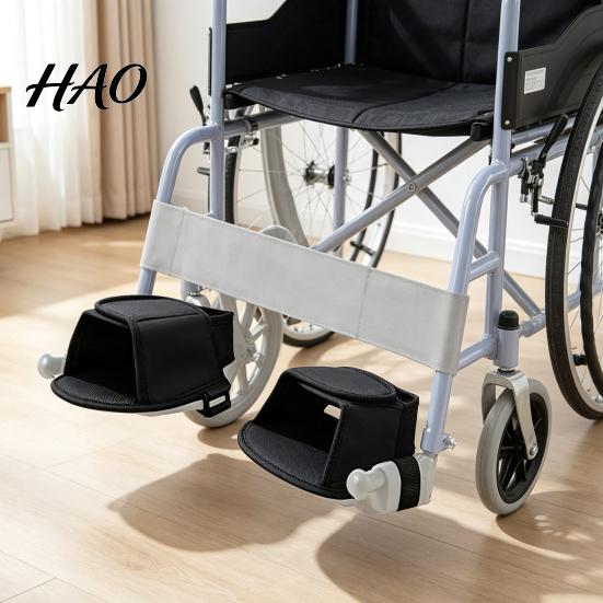 Wear Resistant Rehabilitation Gear Wheelchair Foot Restraint Shoe Holder, Adjustable Straps for Leg Anti-fall Mobility Assistance Supports,