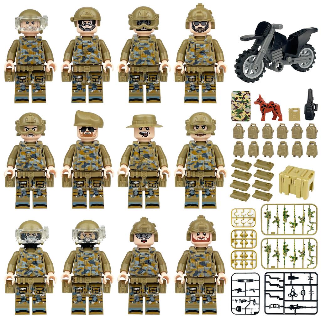 Sirius Commando 8130 Military Miniature Motorcycle Weapon Children Assembled Building Block Toy