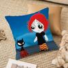 RRuby GGloom And Doom Kitty Pillow Case Antidustmite Pillowcase Invisible zipper silky plush Sofa