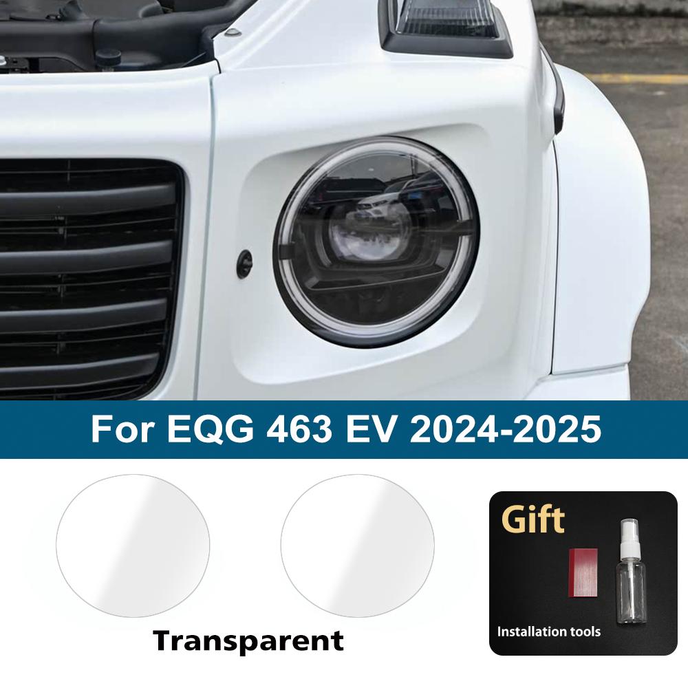 Für Mercedes Benz EQE EQG Rauchschwarz Vorgeschnittenes Autoscheinwerfer-Schutzfolien-Kit aus TPU PPF Kratzfeste Vinylfolie Hochglanzfolie