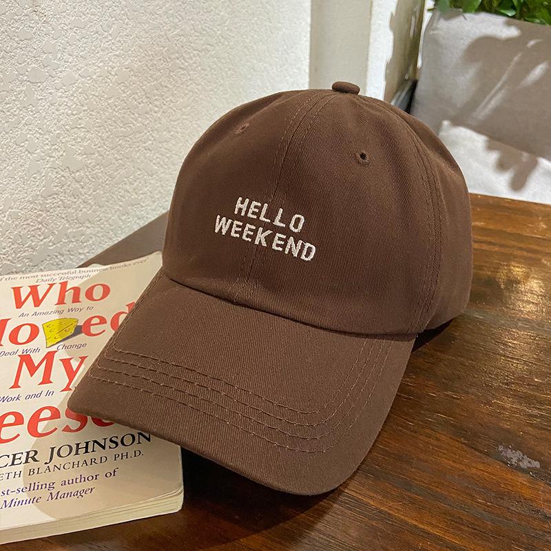 Baseball Hat Women's Spring and Autumn Summer Thin Trendy Brand Niche Fashion Sunshade Letter Embroidery Cap