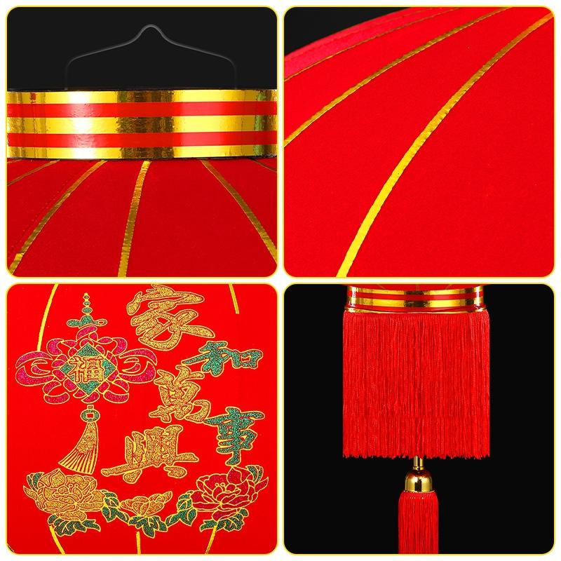 2026 Chinese New Year Hanging Pendant Decoraitons Red Lanterns Spring Festival Celebration Good Fortune Foldable Lantern