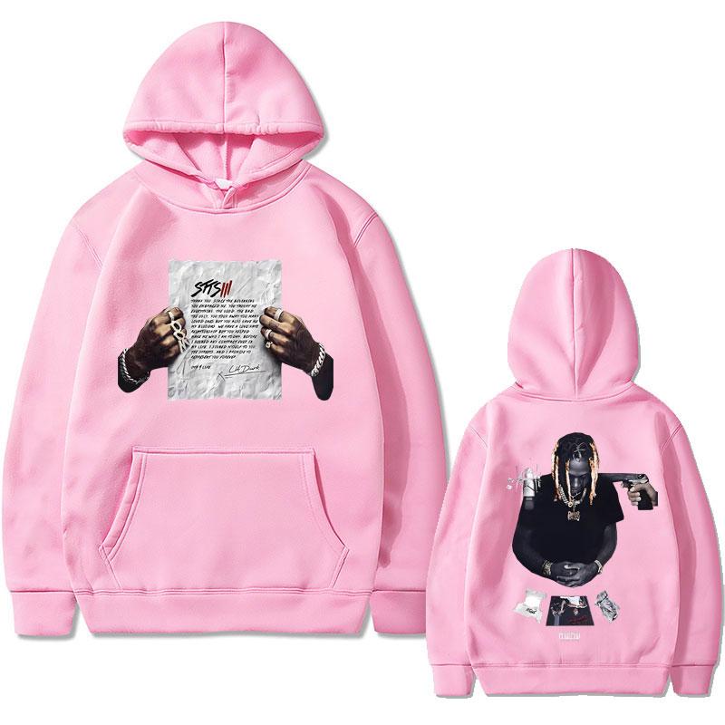 Rapper Lil Durk Double Sided Print Hoodie Men's Cool Streetwear Men Hip Hop Fashion Sweatshirts Male Vintage Oversized Hoodies