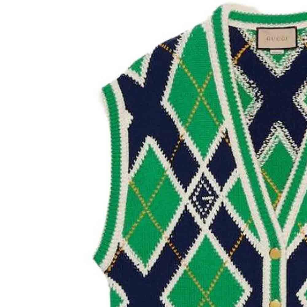 Gucci G Rhombus Stitched Cardigan 754604-XKDGP-3214